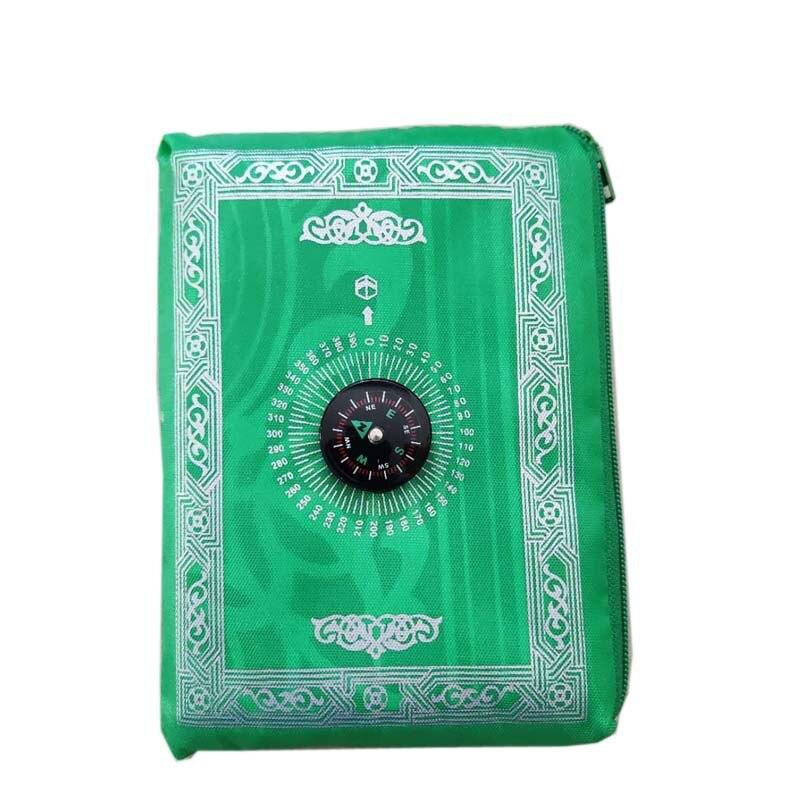 Prayer 2/1Pcs Rug Polyester Portable Braided Mats Simply Print With Compass In Pouch Travel Home New Style Mat Blanket 100X60Cm