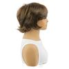 Parrucche Sintetiche Corte da Donna Color Castagna Dorata, Capelli Soffici, Onde Naturali, Stratificate, Bionde, Con Frangia, Fibra Resistente al Calore, Parrucche Quotidiane