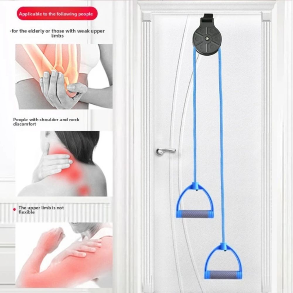 No Noise Design Pulley Ring Frozen Rotator Cuff Train Rope Over The Door Exerciser  Elderly Stroke