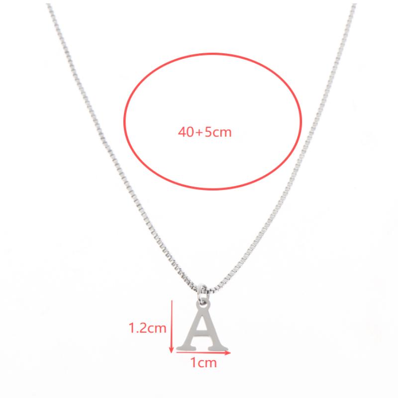 Naszyjniki z wisiorkami z literami A-Z Stal nierdzewna Prosty naszyjnik Stylowy Dla Kobiet Mężczyzn Codzienna biżuteria Prezenty