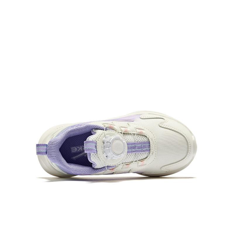 Hongxing Erke Breathable Durable Knob Thick Sole Running Shoes Kids sneaker Micro-Crystal-White Digital-Lavender 65124303059-012