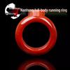 Natural Nan Hong Agate Ring and Bodhi Beads Necklace