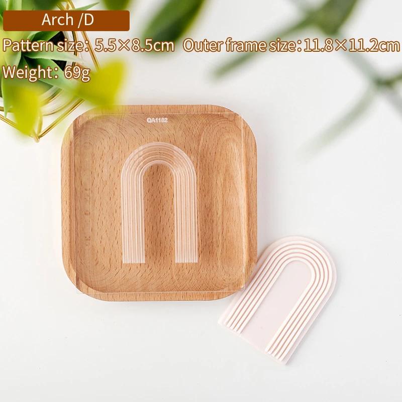 Boho Arch Rainbow Cookie Cutter Mold Bohemian Arched Cake Decorating Tool Birthday Wedding Baby Shower Biscuit Stamp for Baking