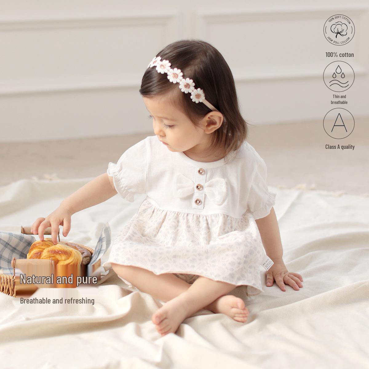 

Infant Princess Summer Set: Class A Pure Cotton Short Sleeve & Shorts 90cm