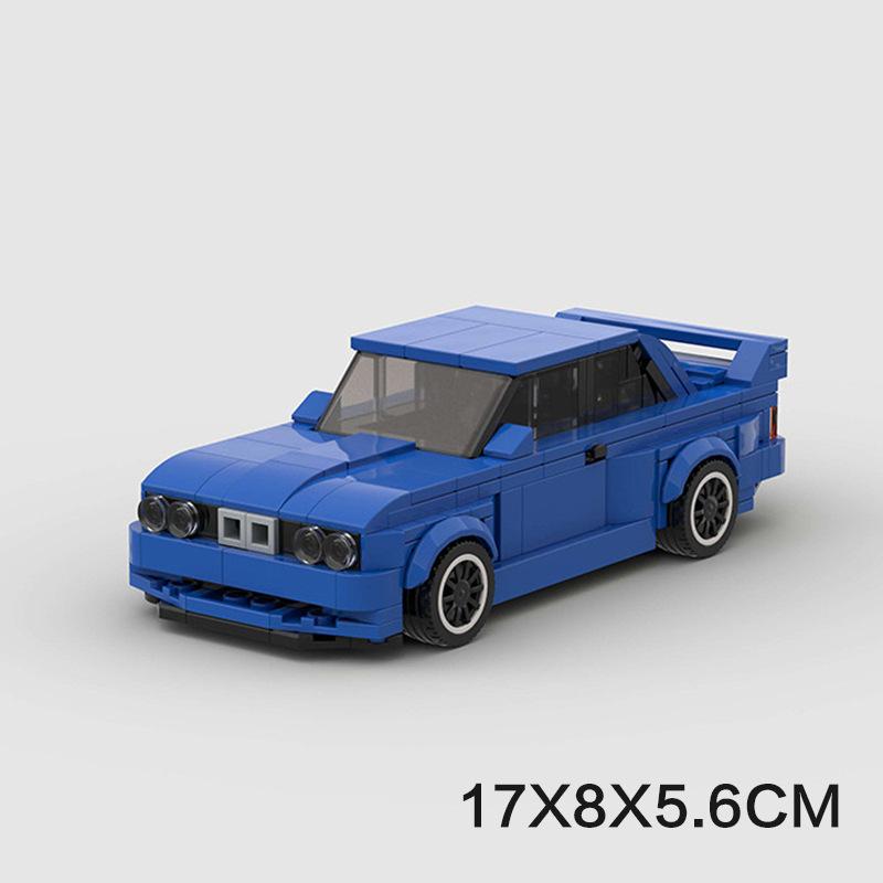 M8 Grid Car Racing Color E30 M3 Model Compatible Puzzle Assembly Building Block Set