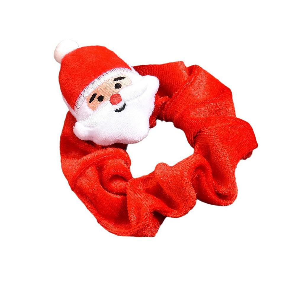 Festive Reindeer & Santa Hair Tie Set - Cute Christmas Headwear for Ponytails