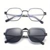 Non-polarized Men Driving Clip on Sunglasses Women Square Night Vision Yellow Glasses with Clips Unisex