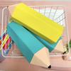 Convenient Carry Pencil Shape Bag Soft Material Soft Pencil Case  Stationery Storage