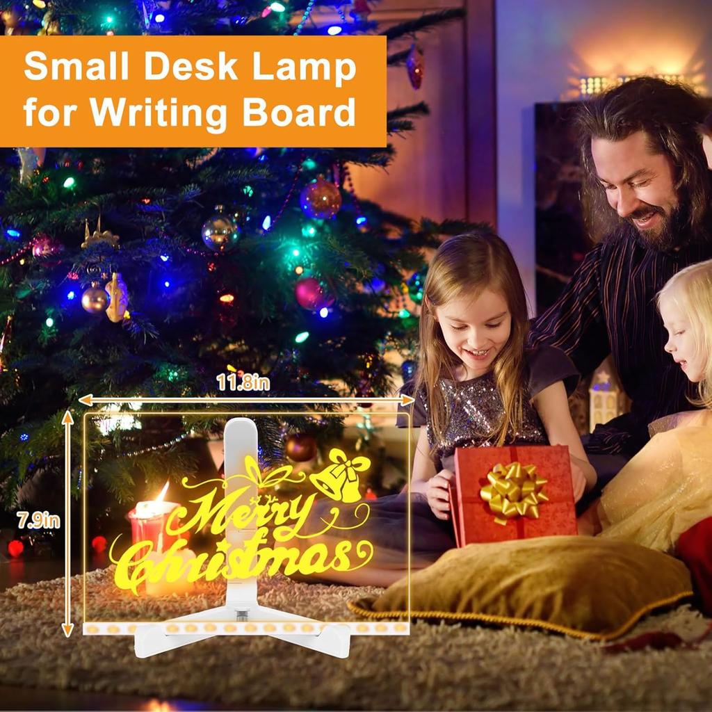Lumiboard LED Note Board with Light - Dry Erase Acrylic Lighted Message Board for Kids, Adults - Ultimate Doodle Tablet with 7 Colors, Magic Tracing