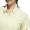 Adidas Golf Beyond the Course Box Silhouette Short Sleeve Shirt for Powder Yellow Water-Repellent 2-Way Women,