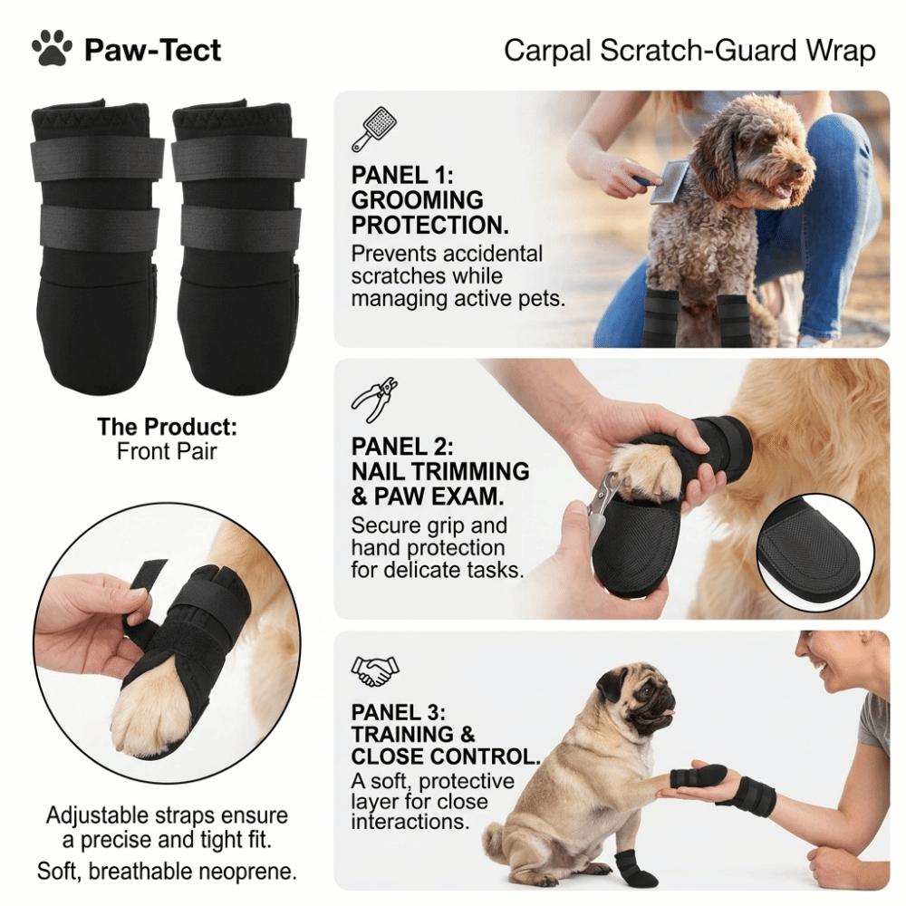 

2pcs Neoprene Fabric Dog Booties Adjustable Fit Dog Foot Cover Flexible Dog Socks Water Activities S