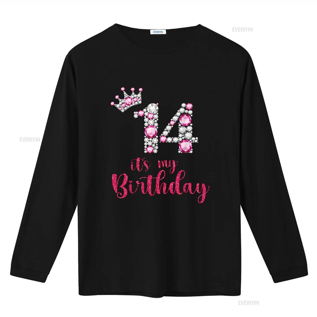 14 It s My Birthday 14th Years Old Bday T Shirt vintage Washed Unisex Versatile Soft Stretched Breathable graphic Casual