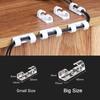 Cable Organizer Clips Wire Holder Self Adhesive Desktop Cord Management for PC Mouse USB Power Cord Fixer Wall Car Home Office