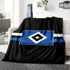 Schwarz Blau Weiß Diamant Abzeichen Druck Flanell Überwurfdecke, Weiche Warme Gemütliche Bett Sofa Abdeckung für Sportfan Heimdeko