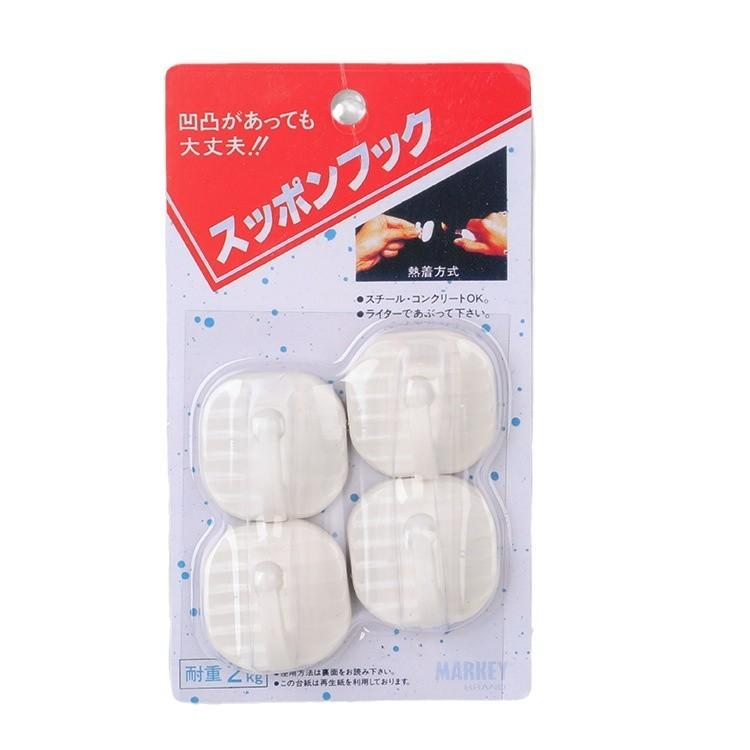 Plastic Modern Minimalist Adhesive Hooks Pack For Outdoor Storage Rainproof