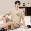 Men's pajamas summer cotton short-sleeved shorts summer thin casual large-size college student loungewear men's suit