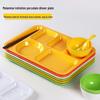 Durable Melamine 6-Compartment Canteen Tray