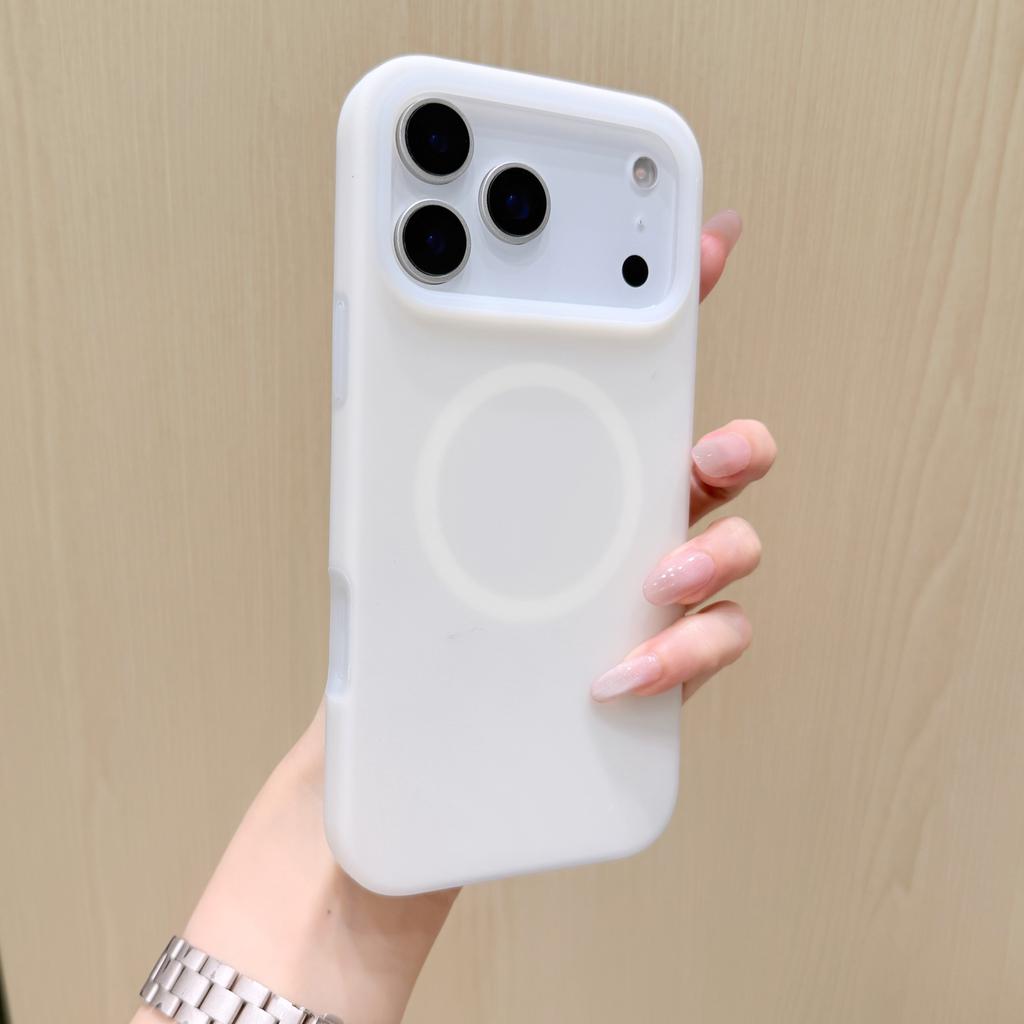 Frosted Jelly ForMagsafe Silicone Case ForiPhone 17 Air 16 15 14 13 12 11 Pro Max Fluorescent Color Magnetic Shockproof Cover