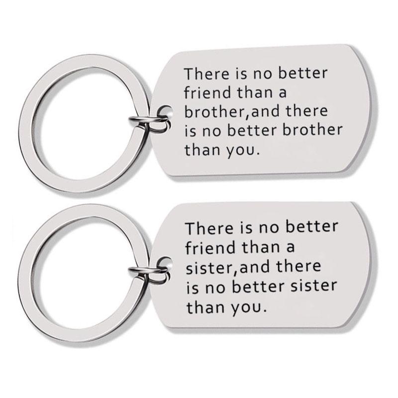 Sister Stainless Steel Keychain - Your Best Companion