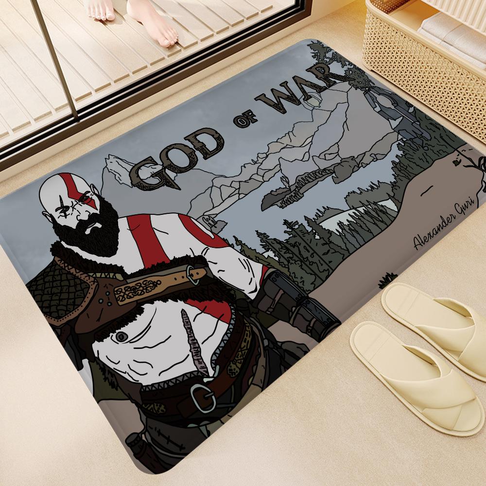 God Of War Video Game Kitchen Mat Cheaper Anti-slip Modern Living Room Balcony Printed Modern Home Decor