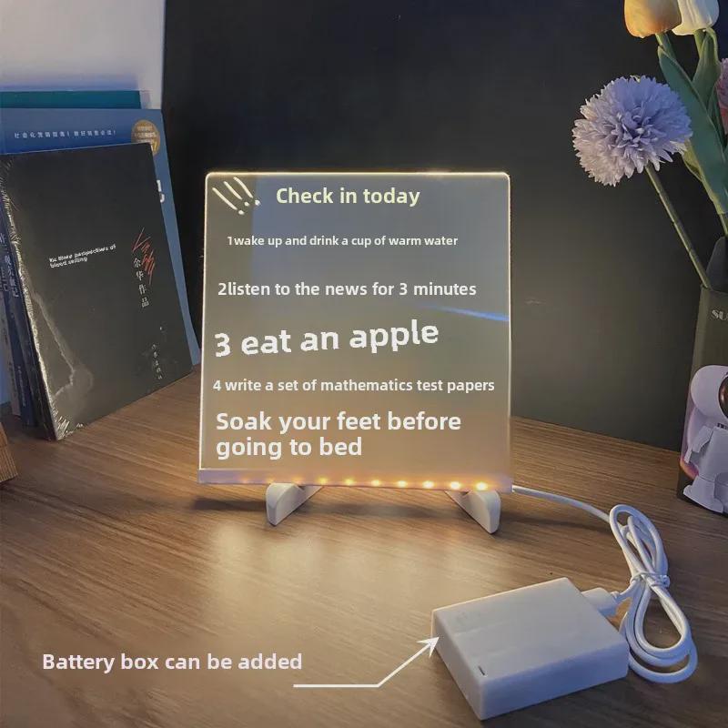 Beleuchtete Acryl-Schreibtafel für Kinder – löschbar, eigenständig, Cartoon-Design mit Licht