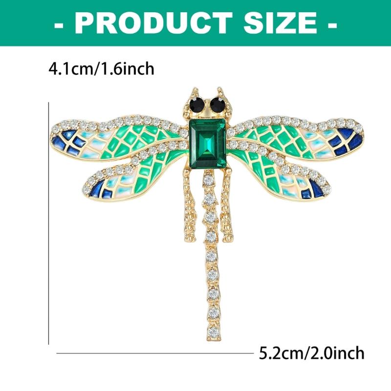 Elegant Brooch Multifunctional Accessory Dragonflies Badge Sparkling Brooch Suitable for Fashion Enthusiasts Present