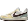 New Nike Court Borough Anti Slip Wear Resistant Low Top Kids' Skateboarding Shoes White Yellow HV1804-121