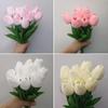 10pcs Artificial Flower Realistic Tulip Hot Sales Home Christmas Decoration Wedding Garden Garland Bride Mother'S Day Bouquet Diy Gift