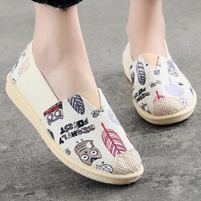 Cloth shoes black white canvas ethnic lazy shoes lightweight Doudou shoes