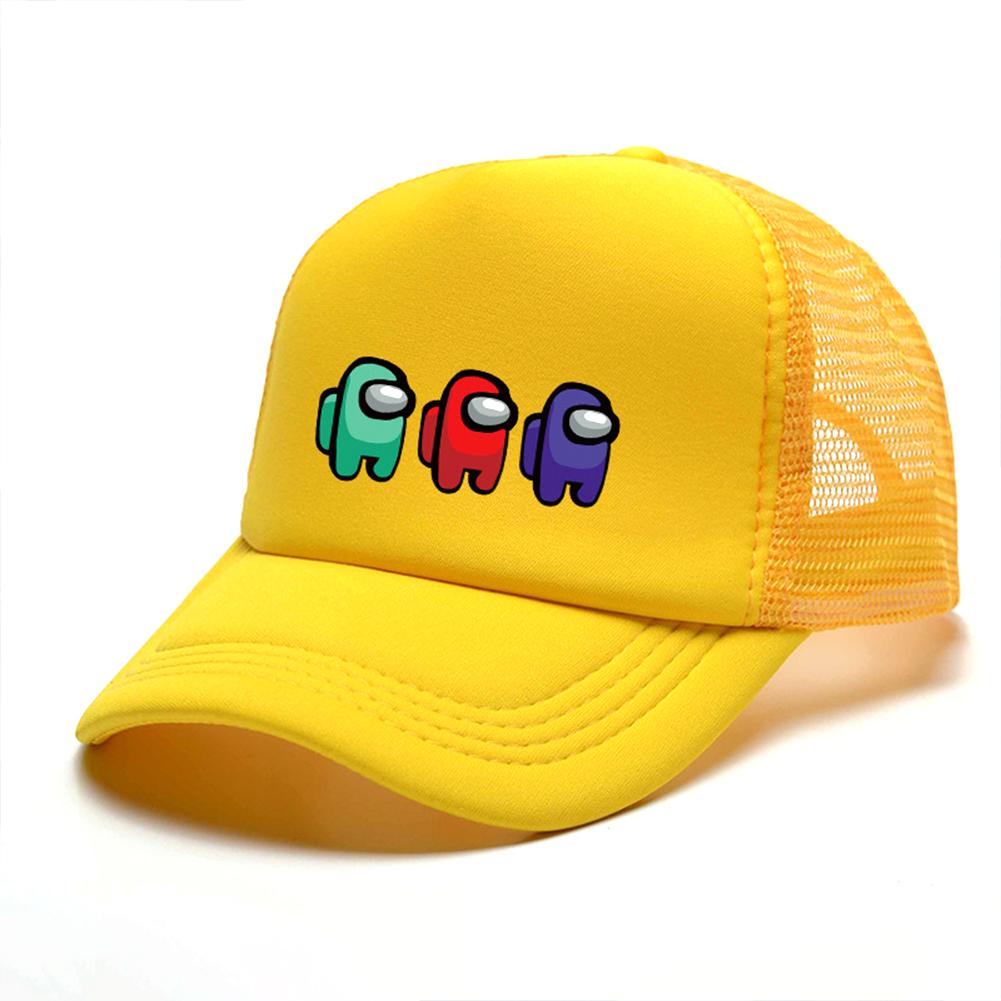 Children  Mesh  Hat Cartoon  Printed Caps Colorful Breathable Sun-proof Sun Hat
