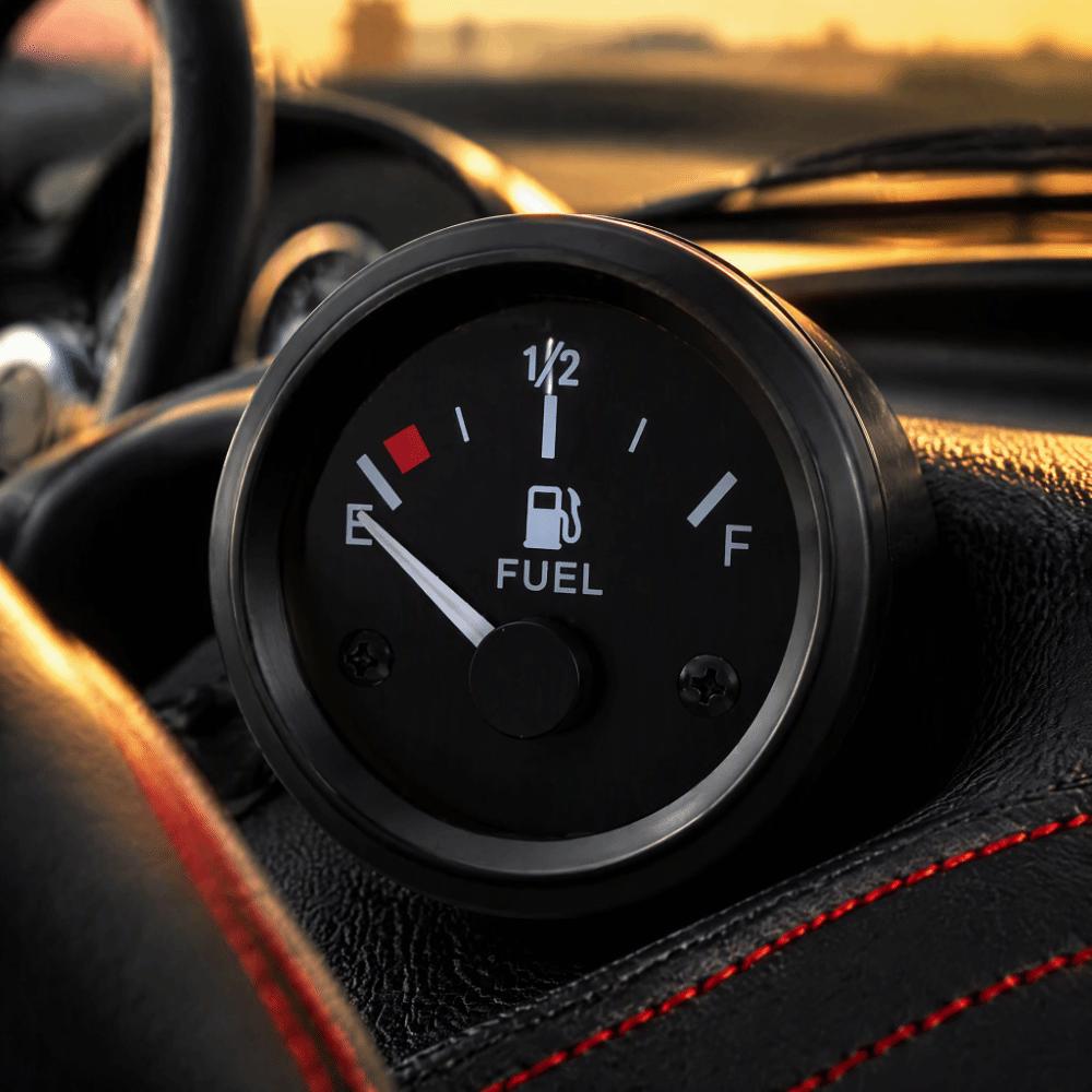 LED Backlight Fuel Tank Meter Black Boat Fuel Gauge Waterproof Fuel Level Gauge Truck