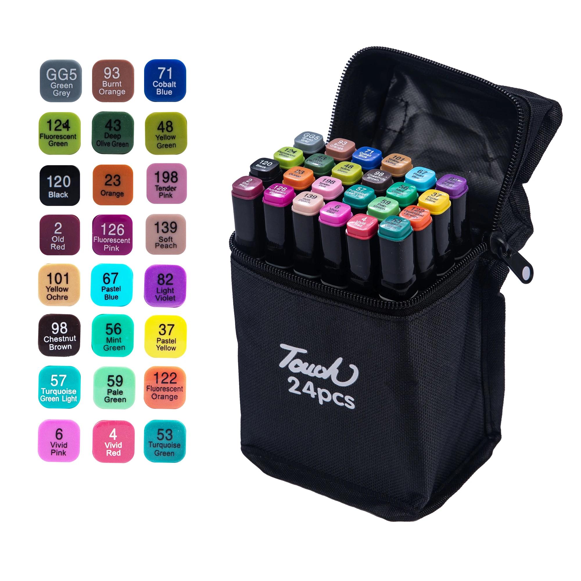 

24-80 цветов маркер для рисования с двумя головками для рисования комиксов