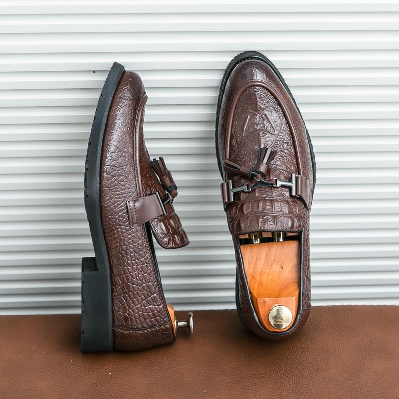 

Модные мужские туфли смешанных цветов, ретро мужские кожаные туфли, деловая мужская обувь в стиле барокко, повседневная мужская обувь Оксфорд 46 коричневый