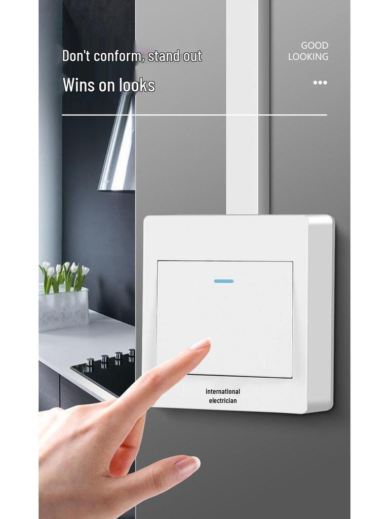 Surface Mount Wiring Box with Single Gang Light Control Switch Panel