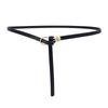 Women Belts Thin Golden Buckle PU Leather Strap For Dress Trousers Casual Black Ladies Female Designer Waistband