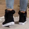 Big Size Casual Snow Boots Female 2025 New Winter Solid Color Short Boots Side Zipper Big Size Female Cotton Shoes