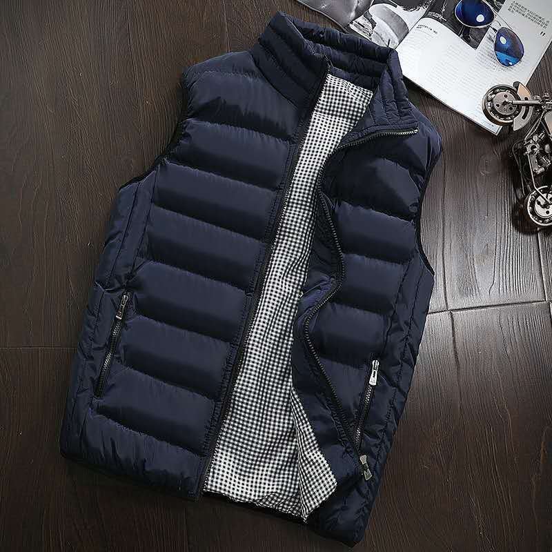 Men Vest Windproof Vest Men Jacket Sleeveless Vest Winter Jacket Casual Coat Men Cotton Warm Thicken Waistcoat Thick Gilet