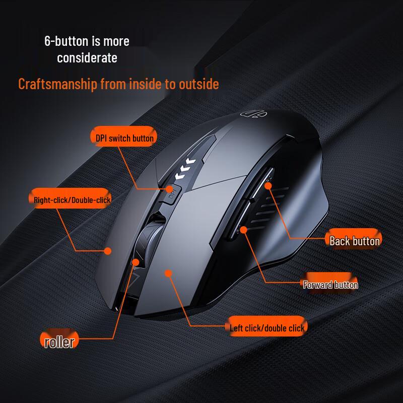 INPHIC A-Series Tri-Mode Wireless Rechargeable Silent Mouse