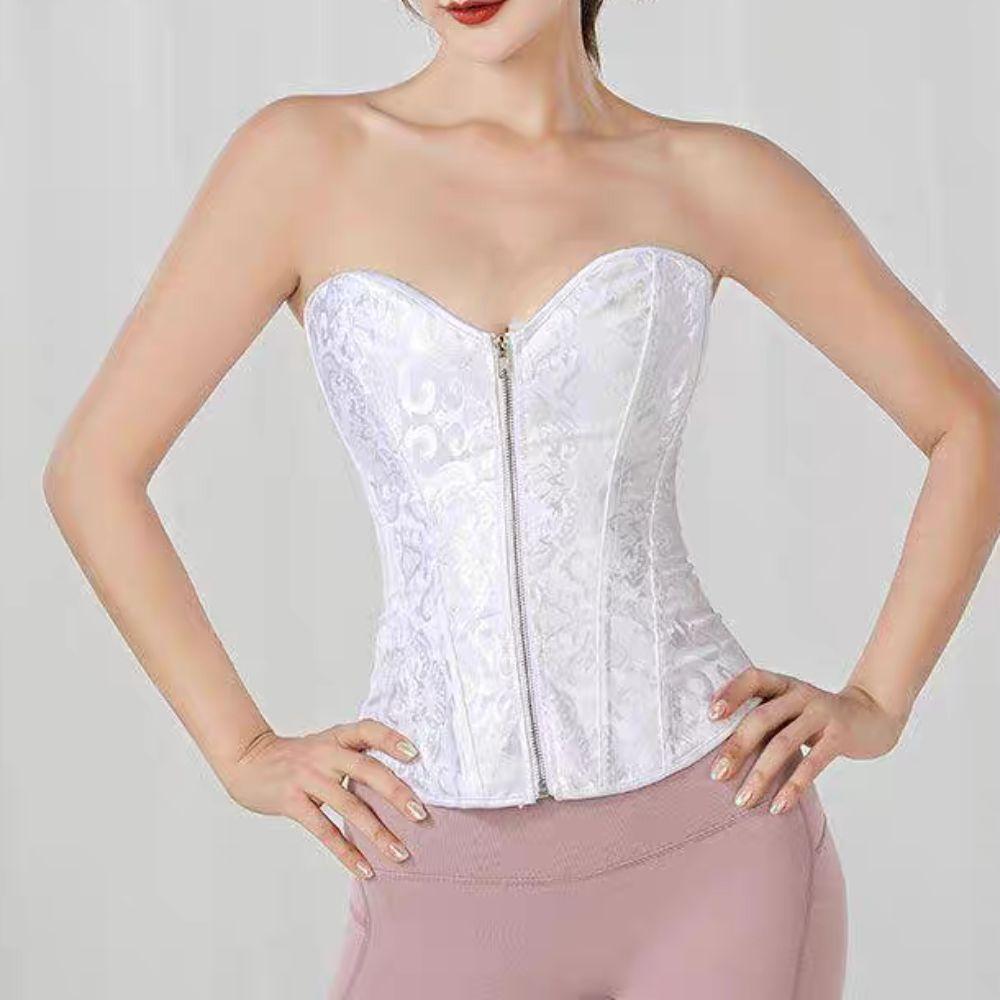 Flower Satin Corset Slim Fit Summer Crop Tops Elastic Waistband Vest Spring Summer