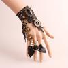 Women Bracelet Ring in 2 Colors with Gear Clock Wrist Guard and Adjustable Ring with Long Bracelet Women Cosplay Props