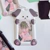 Portafototessere in PVC Coreano con Portachiavi Porta Fototessere Y2K Portachiavi con Ciondolo Kpop Animale Cartone Animato Carino
