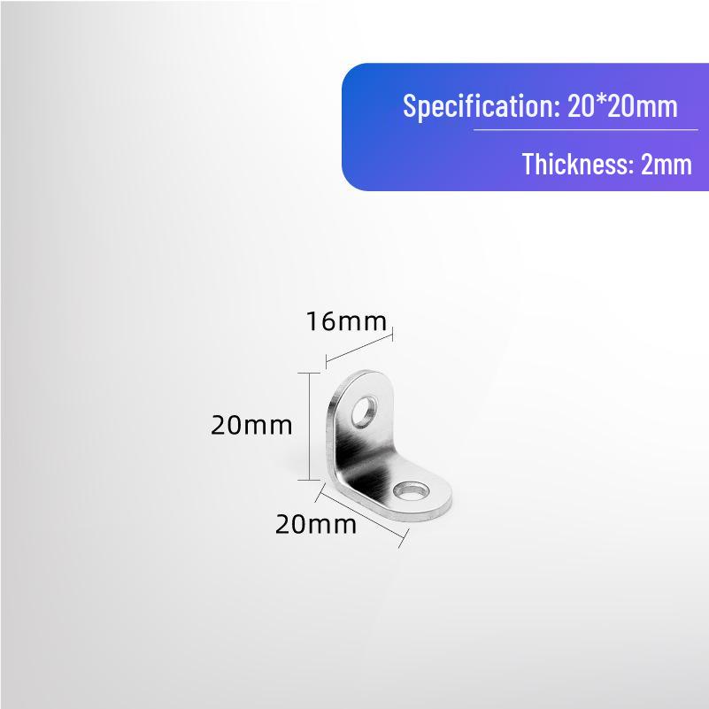 Yabao Li Thickened Stainless Steel 90° L-Shaped Angle Bracket Shelf Connector