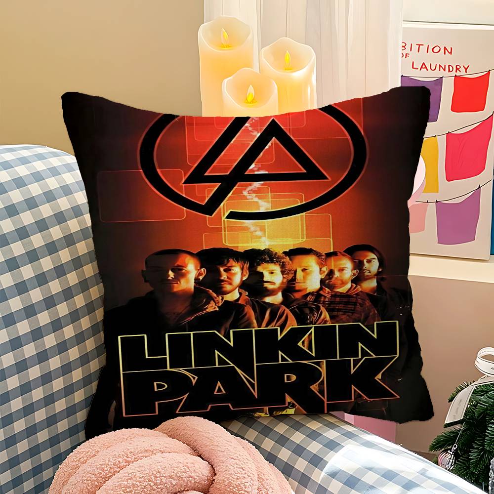 

pc Band Linkin Cool Park Cushion Cover Car Throw Pillow Case For Sofa Car Christmas Gift xcm xcm 30X30cm
