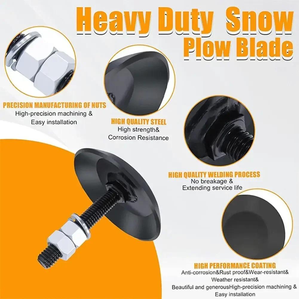 1 Set Snow Plow Blade Skid Shoes Kits 15x6x6cm Heavy Duty Snow Plow Blade Skid Shoes Accessories Tools Repair Replacement Parts