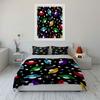 Colorful Space Theme Decor Set Soft Comfortable Duvet Cover Bedding Set Included 1*Duvet Cover & 2*Pillowcases, Gift