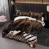 Brown Bear Bedding Set Duvet Cover Set Quilt Cover With Pillowcase For Bedroom Decor Birthday Gift Halloween Christmas Gift