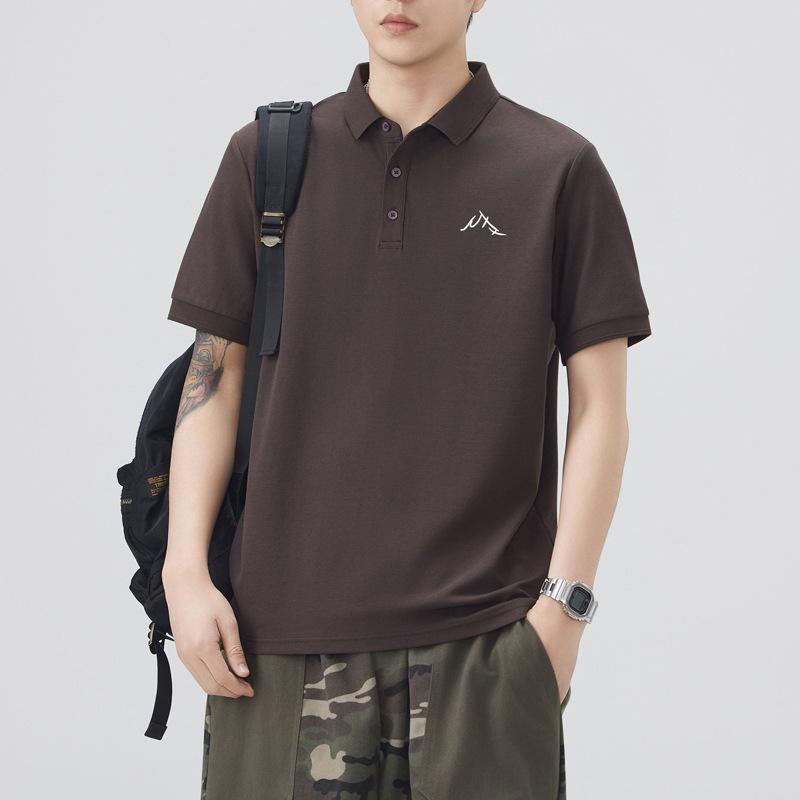 Summer Thin Three-dimensional Silicone Printed Short-sleeved POLO Shirt Men's T-shirt Top