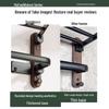 Handon Walnut Wood No-Drill Bathroom Towel Rack with Shelf
