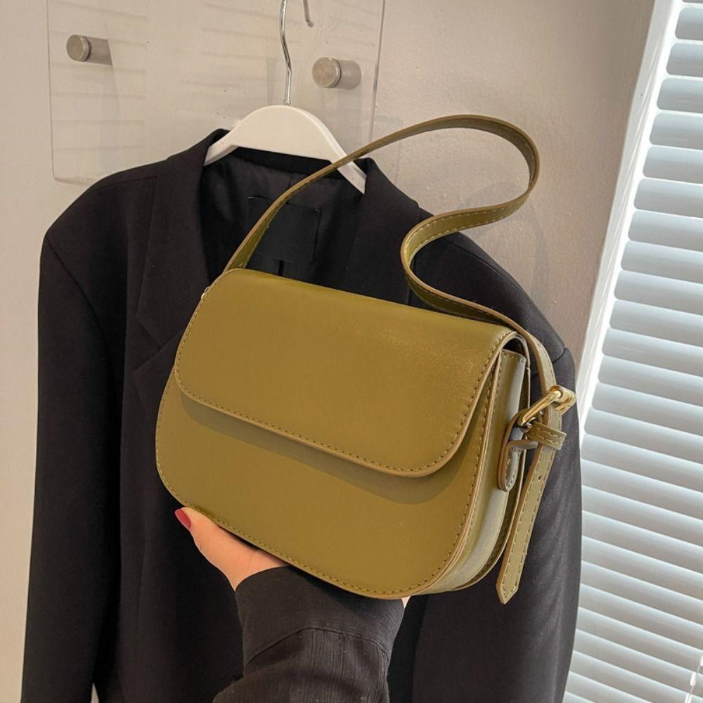 Korean Style PU Shoulder Bag Square Women Crossbody Bag Casual Flap Crossbody Shoulder Bag  Girl