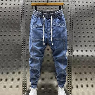 Spring and Autumn Loose Elastic Waist Four Seasons Thin Section Plus Size Men's Handsome Casual Drawstring Pants